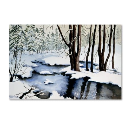 TRADEMARK FINE ART Arie Reinhardt Taylor 'Snow Trees' Canvas Art, 12x19 ALI15717-C1219GG